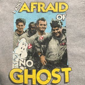 Ghostbusters I Ain't Afraid of Not Ghosts T-Shirt 1984 Cast Large Grey